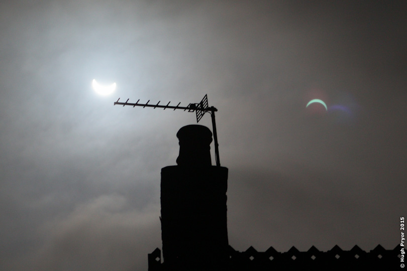 Solar eclipse and tellevision arial